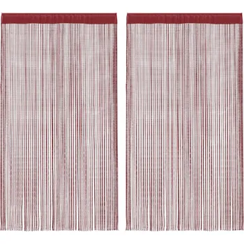 Stolička zahrada-XL Provázkové záclony, 2 ks, 100x250 cm, vínová 132408
