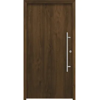 Vchodové dveře Hliníkovo-ocelové vchodové dveře bezpečnostní Apollon RC2 110 x 210 cm P ořech