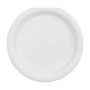 Papírové talíře bílé 18 cm – 6 ks