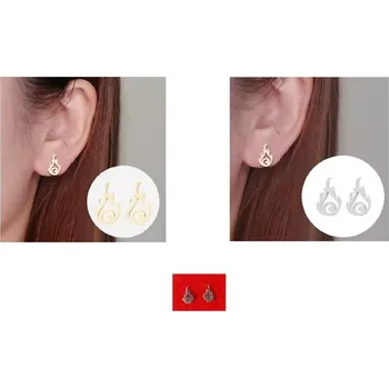 Náušnice Náušnice plamínek - stříbrná