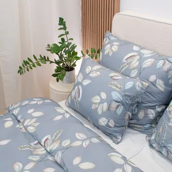 Bavlněný povlak na polštář 50x70 cm listy v mlze