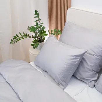 Povlak na polštář švýcarský bavlněný satén 50x70 cm šedý