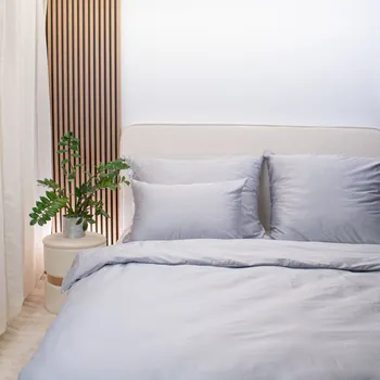 Povlečení na přikrývku švýcarský bavlněný satén 220x200 cm šedé