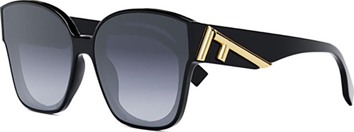 FENDI First Black Square Sunglasses - ONE SIZE (63)