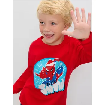 Dětská móda Sinsay - Tričko s&nbsp;dlouhými rukávy Spider-Man - červená - 699GJ-33X - 699GJ-33X-128