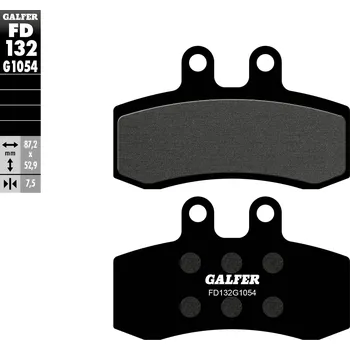 Brzdová destička GALFER brzdové destičky KH177 polokovové (GALFER brzdové destičky KH177 polokovové)