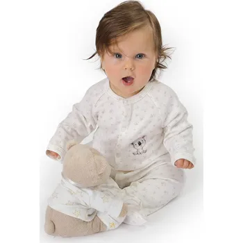Kojenecký overall Dětský overal na spaní s koalou a tlapkami raglánové rukávy Muffo bavlna bílý LORITA Velikost: 62