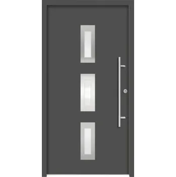 Vchodové dveře Hliníkovo-ocelové vchodové dveře bezpečnostní Artemis RC2 110 x 210 cm P antracit