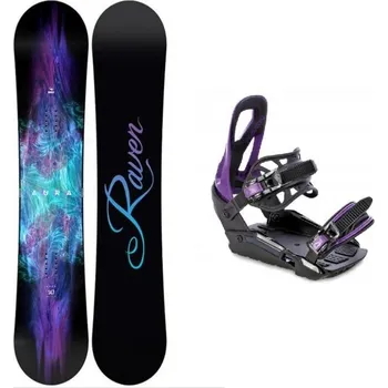 Snowboarding Raven Aura dámský snowboard + Raven S230 Black/violet vázání 145 cm + S/M (EU 37-42) + DÁREK + Doprava ZDARMA