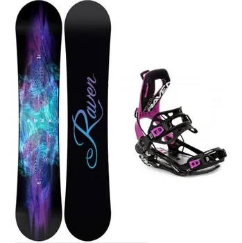 Snowboard Raven Aura dámský snowboard + Raven FT360 black/fuchsia vázání 145 cm + S (EU 35-40) + DÁREK + Doprava ZDARMA
