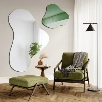 Zrcadlo Nepravidelné zelené zrcadlo - LEAFY GREEN