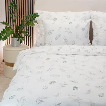 Povlak na polštář bavlněný satén 70x90 cm listový sen