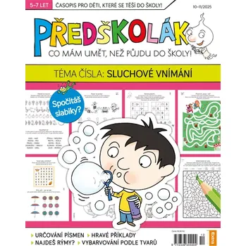 Časopis Předškolák 10-11/2025 (Sluchové vnímání)