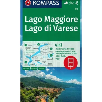 KOMPASS Wanderkarte 90 Lago Maggiore, Lago di Varese 1:50.000. 1:50'000: 4in1 Wanderkarte, mit Aktiv Guide und 1:25000 Karten, inklusive Kartenbereich zur offline Verwendung in der KOMPASS-App. Fahrra Kolektivní práce