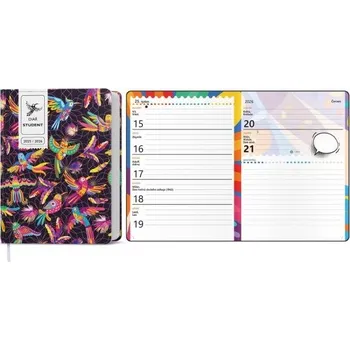 Diář Diář Student V8, týdenní, kapesní, lamino, Papoušci 2025/26