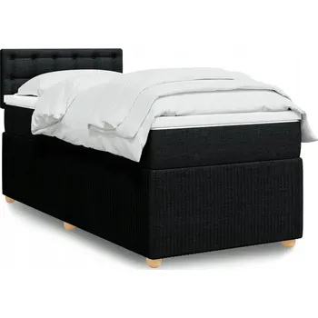 Ložnice Čalouněná jednolůžková postel VidaXL 80x200 cm černá