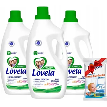 Prací gel LOVELA Family tekutý prací prostředek na barevné prádlo 1,85 l x3 +