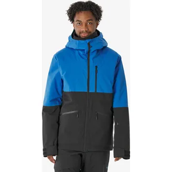 WEDZE Pánská lyžařská a snowboardová bunda hřejivá prodyšná 500 AM 2XL MODRÁ|ČERNÁ