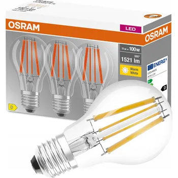Žárovka SADA 3x LED ŽÁROVKA E27 11W 2700K 1521lm OSRAM