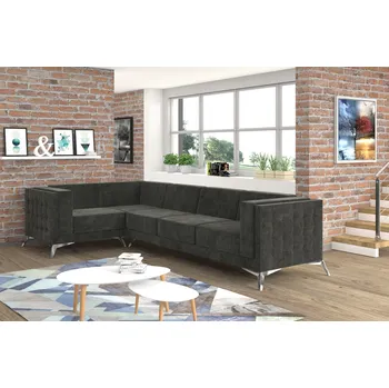 Sedací souprava Rohová sedací souprava GUSTO L 334x194 Barva: Šedá