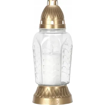 Svíčka Hřbitovní svíčka bílá svíčka 4081 parafínový vklad 45h výška 27,5 cm Bispol