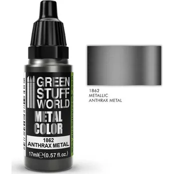 Modelářská barva Green Stuff World Acrylic Metal Paint - ANTHRAX METAL 17ml (Green Stuff World)