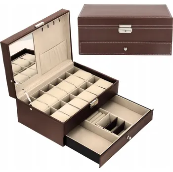 Box na hodinky KRABIČKA POUZDRO NA ORGANIZÉR NA HODINKY 12 Ks G23