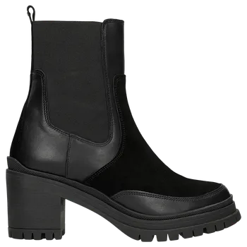 Dámské polobotky Černé Dámské Kotníčkové Boty Z Kombinovaných Kůží Wojas 5537271 37