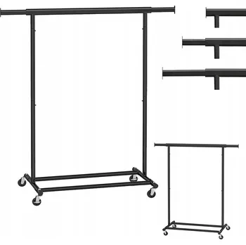 Věšák Stojací věšák kovový Songmics černý