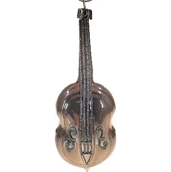 Vánoční ozdoba Vánoční ozdoba basa 11,5cm hnědá