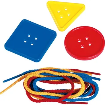 Dřevěná hračka BETZOLD Navlékací tvary 81 dílů