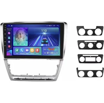 Autorádio Ossuret 10" Autorádio pro Škoda Octavia II 2, GPS navigace, WiFi, USB - stříbrný rámeček