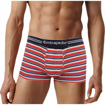 Boxerky Pánské sportovní boxerky ATLANTIC pohodlné a prodyšné EEH-036 XXL proužkované