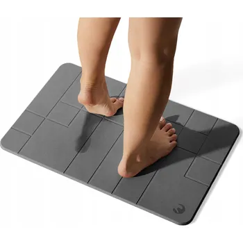 Koupelnová předložka Koupelnová předložka CREOPARD diatomitová šedá 60x39 cm protiskluzová