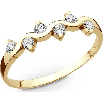 Prsten Prsten ze žlutého zlata s přírodními diamanty 249.90 Velikost: 50