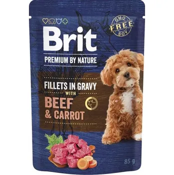 Brit Premium by Nature Dog kaps. Fillets in Gravy with Beef&Carrot 85g