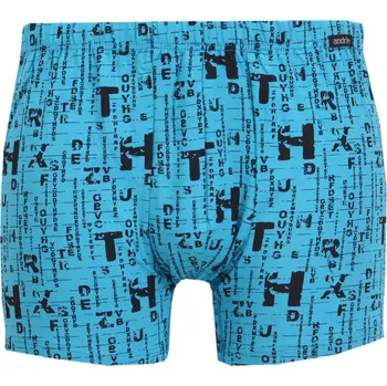 Boxerky Andrie s potiskem písmen PS5947 tyrkys velikost XL-54/56