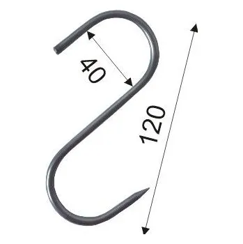 Věšák Háček-S nerez 5/120, klasický S-háček