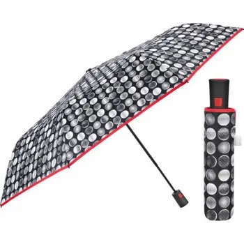 Deštník Perletti automatický skládací deštník s pouzdrem, černý