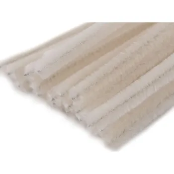 Hobby drát Pro Háčkování Chlupatý modelovací drát Ø 6 mm krémový 20 ks