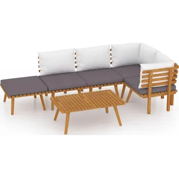 Zahradní nábytek z dřeva VidaXL, hnědý, 6 ks