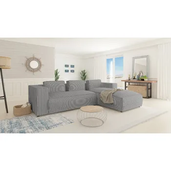 Sedací souprava Rohová sedací souprava do L CLOE L Barva: Šedá