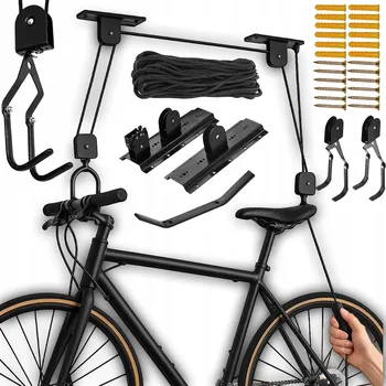 Věšák Podstropní věšák na kolo Gockowiak 20 kg černý