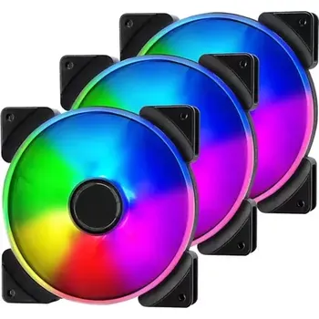 PC ventilátor Fractal Design 140mm Prisma AL-14 ARGB 3-pack černá (FD-FAN-PRI-AL14-3P)