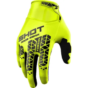 Moto rukavice Motokrosové rukavice Shot Vision Tech fluo žluté