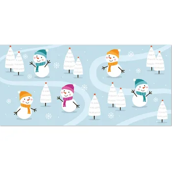 Party dekorace Vánoční obálka na peníze - Sněhuláci