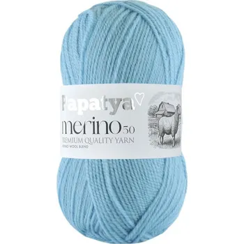 Příze Papatya Merino 50, 5840, světle modrá
