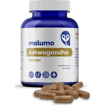 Přírodní produkt Malumo Ashwagandha extrakt 100 kapslí