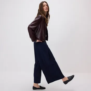 Dámské kalhoty Reserved - Kalhoty s páskem - tmavomodrá - 365GF-59X - 365GF-59X-XL