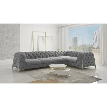 Sedací souprava Luxusní sedací souprava MIAMI L 328x205 Barva: Šedá
